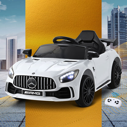 Mercedes-Benz AMG GTR Licensed 12V Electric Ride-on car - White