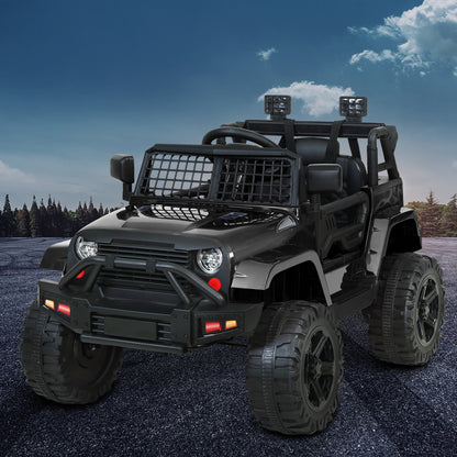 Kids Electric 12V Ride on Jeep with Remote Control - Black