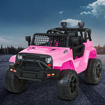 Kids Electric 12V Ride on Jeep with Remote Control - Pink