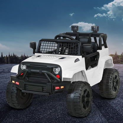 Kids Electric 12V Ride on Jeep with Remote Control - White