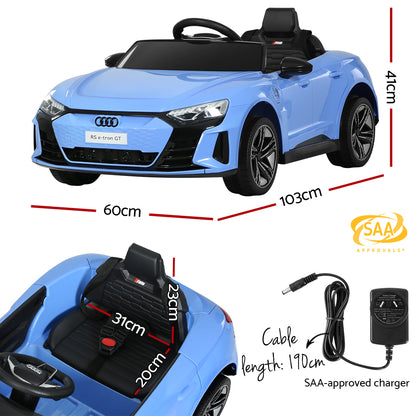 Audi RS e-tron GT Licensed Ride On Car Electric Sports Toy Car Rigo Blue 12V