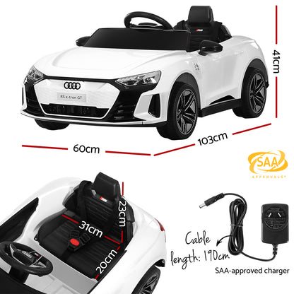 Audi RS e-tron GT Licensed Ride On Car Electric Sports Toy Car Rigo White 12V