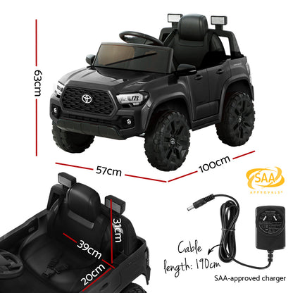 Toyota Ride On Car Kids Electric Toy Cars Tacoma Off Road 12V Battery Black