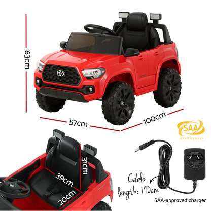 Toyota Ride On Car Kids Electric Toy Cars Tacoma Off Road 12V Battery Red