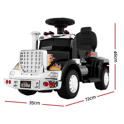 Kids Electric Toy Truck 6v Ride-on Kids Car - Black