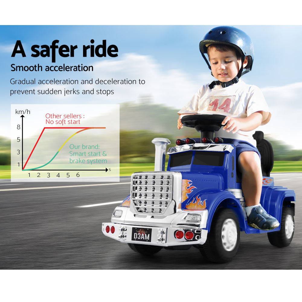 Kids Electric Toy Truck 6v Ride-on Kids Car - Blue