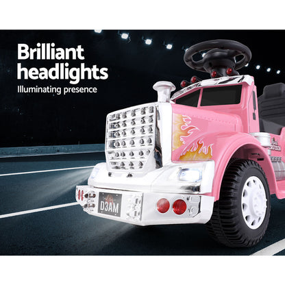 Kids Electric Toy Truck 6v Ride-on Kids Car - Pink