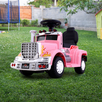 Kids Electric Toy Truck 6v Ride-on Kids Car - Pink