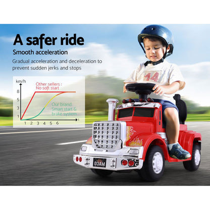 Kids Electric Toy Truck 6v Ride-on Kids Car - Red