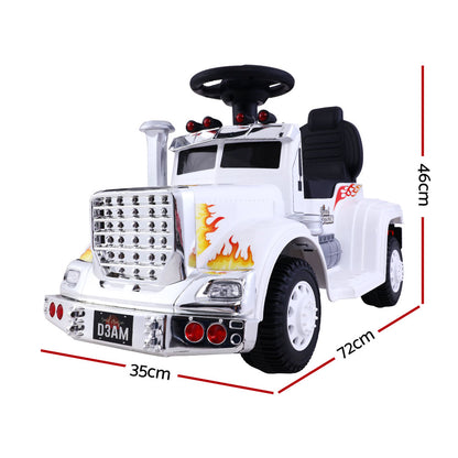 Kids Electric Toy Truck 6v Ride-on Kids Car - White