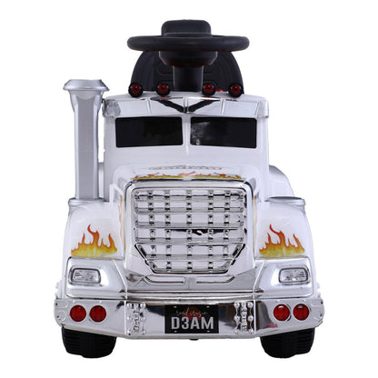 Kids Electric Toy Truck 6v Ride-on Kids Car - White