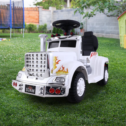 Kids Electric Toy Truck 6v Ride-on Kids Car - White