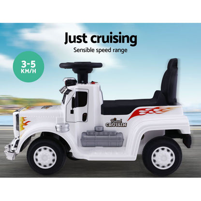 Kids Electric Toy Truck 6v Ride-on Kids Car - White