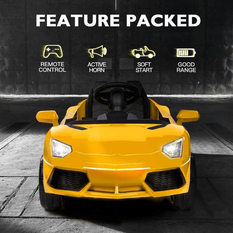 ROVO KIDS Ride-On Car LAMBORGHINI Inspired - Electric Battery Remote Yellow