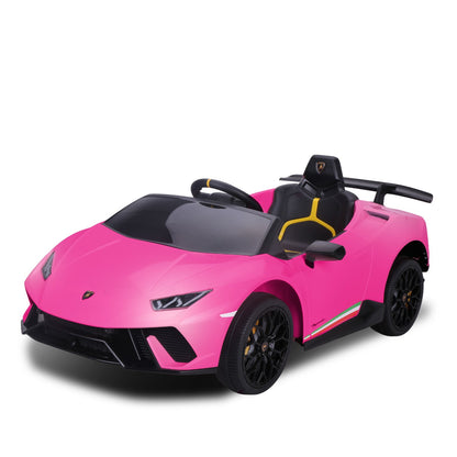 Lamborghini Performante Kids Electric Ride On Car Remote Control - Pink