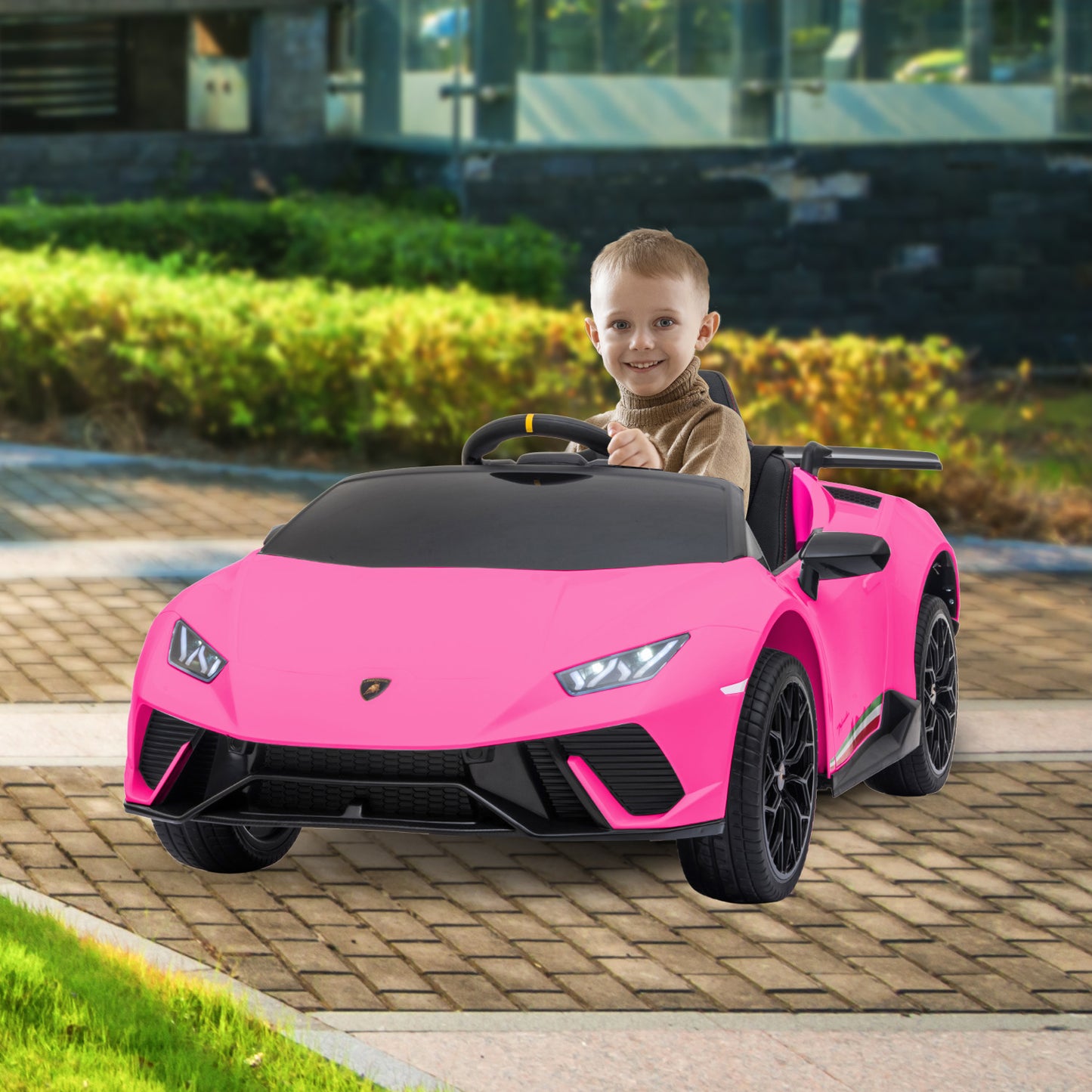 Lamborghini Performante Kids Electric Ride On Car Remote Control - Pink