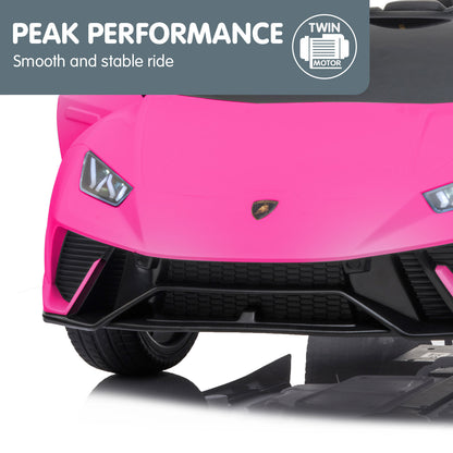 Lamborghini Performante Kids Electric Ride On Car Remote Control - Pink