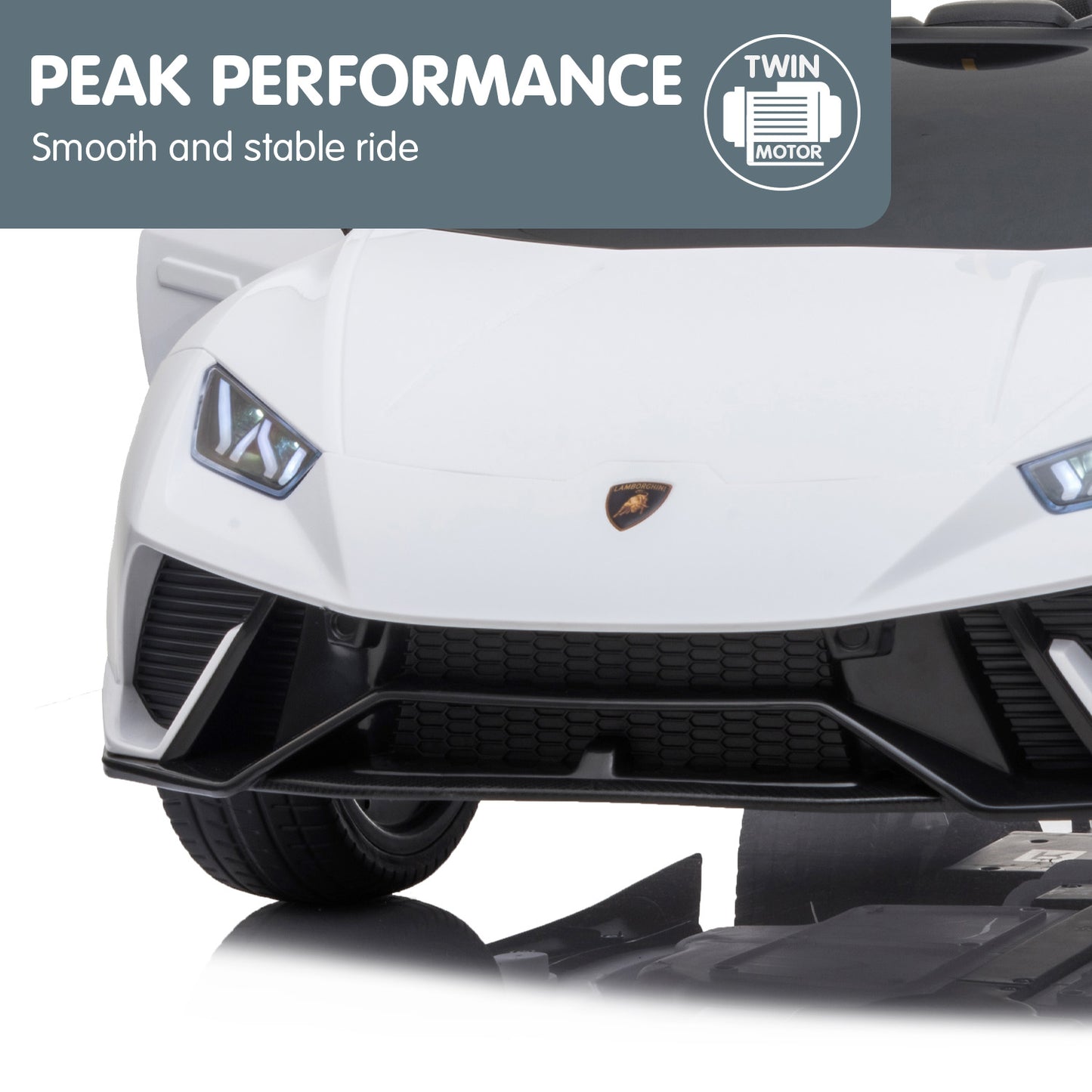 Lamborghini Performante Kids Electric Ride On Car Remote Control - White