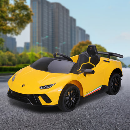 Lamborghini Performante Kids Electric Ride On Car Remote Control - Yellow