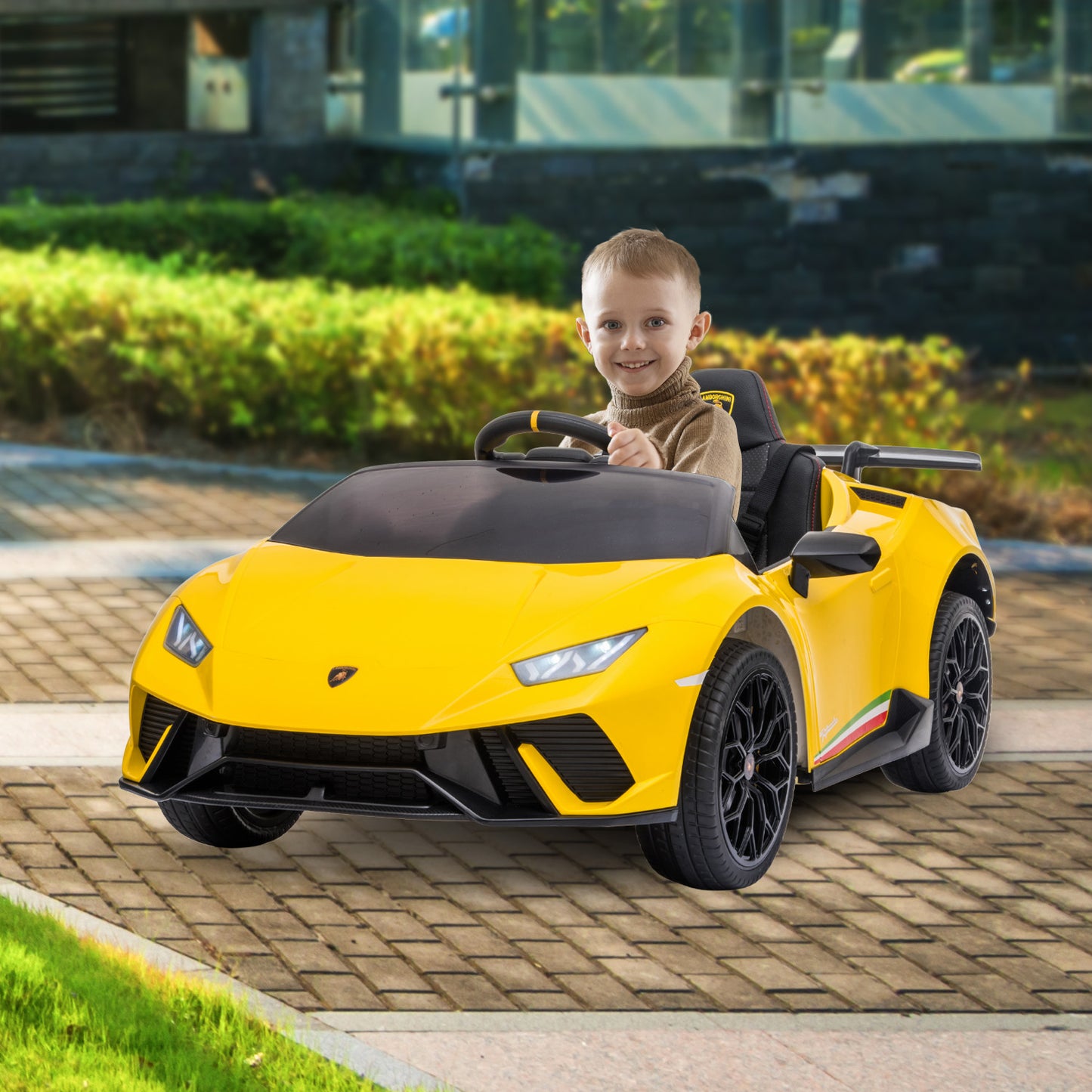 Lamborghini Performante Kids Electric Ride On Car Remote Control - Yellow